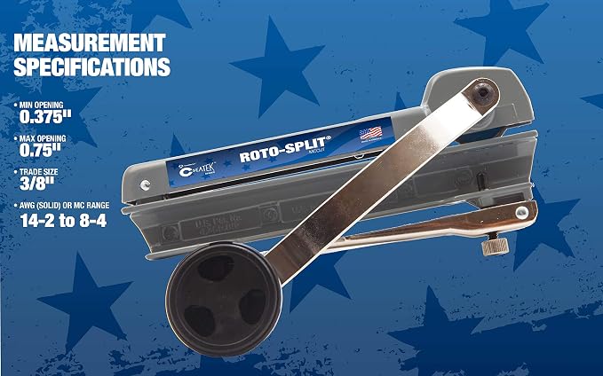 Southwire Rotary Cutter with Lever BX - Cuts & Strips Armored Cable 14/2 to 10/4 - Durable Epoxy-Enameled Body - Blade Storage in Handle - Cuts 3/8" Trade Size Flex