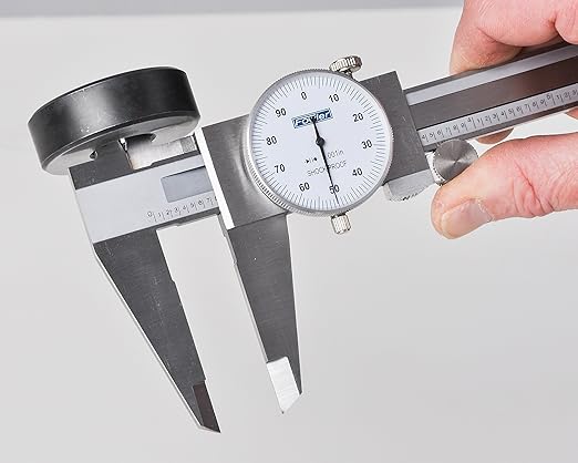 Fowler 52-008-708-0, Premium Dial Caliper With 0-8" Measuring Range,White