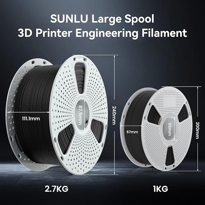 SUNLU Easy PA Filament, Nylon 3D Printer Filament with Heat Resistant, Nylon Filament 1.75mm No Cracking, Polyamide (PA) 3D Printing Filament Warp Free, Fit Most FDM Printer (Natural, 1kg) | Warp-Free & Easy Printing with Nylon 6+66, Strong, Durable En...