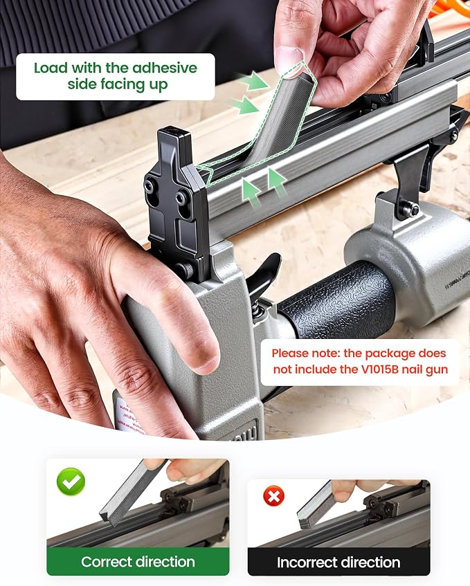 meite V1010 Hard Wood Type 10.3mm Diameter V Nails 10mm Length 3/8-In for Picture Frame Joiner V1015B V-Nailer Joining Gun 4000 PCS/Box