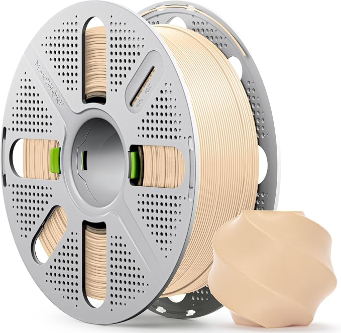 PLA Basic, Pre-Dried Filament with Quick-Swap Reusable Spool 1kg (2.2lbs), 1.75mm 3D Printing Filament, Compatible with Bambu Lab 3D Printers – Cream