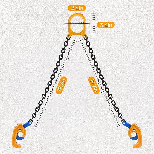 Chain Drum Lifter for 30 & 55 Gallon Drums, 2000 lbs Capacity | Automatic Grip Locking • OSHA-Compliant Safety Design • Grade 80 Chain Assembly • Secure Drum Handling