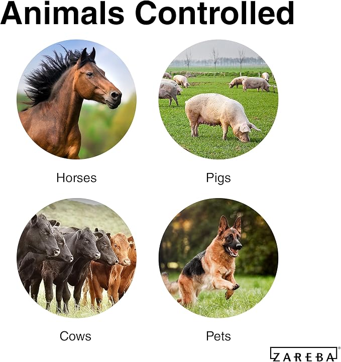 Zareba 15-Mile Battery Operated Low Impedance Electric Fence Charger - For Medium Weed Conditions - Control Horses, Pigs, Cows, Pets - Keep Wildlife Out - Ideal for Remote Locations - EDC15M-Z