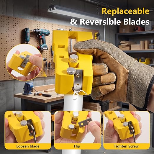 PVC Pipe Deburring Tool, Adjustable Chamfer Tool,PVC Chamfer Tool Creates Smooth Chamfer with Sharp Blade, Achieve More Uniform Coverage and Adhesion,Size from 1/2" to 4" (OD)