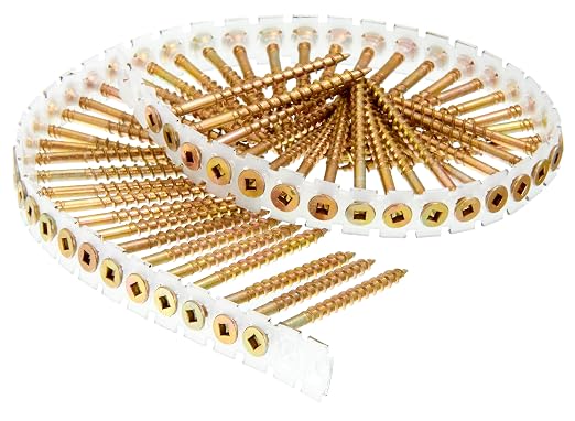 Senco 08F300Y DuraSpin #8 x 3-inch, Wood to Wood Collated Screw, 800 Ct.