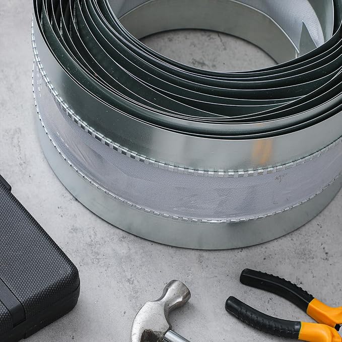 Zonon 6-1/2 x 50 ft Silicone Flexible Duct Connector Canvas Duct Connector Roll for Dryers Range Hoods HVAC Kitchen and Other Household Scenarios