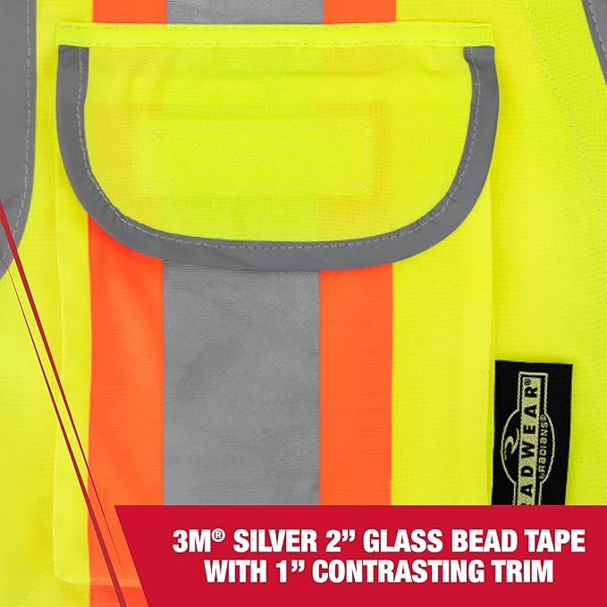 Radians womens Radians Womens Standard Hi-vis Class 2 Heavy Woven Two Tone Engineer Vest