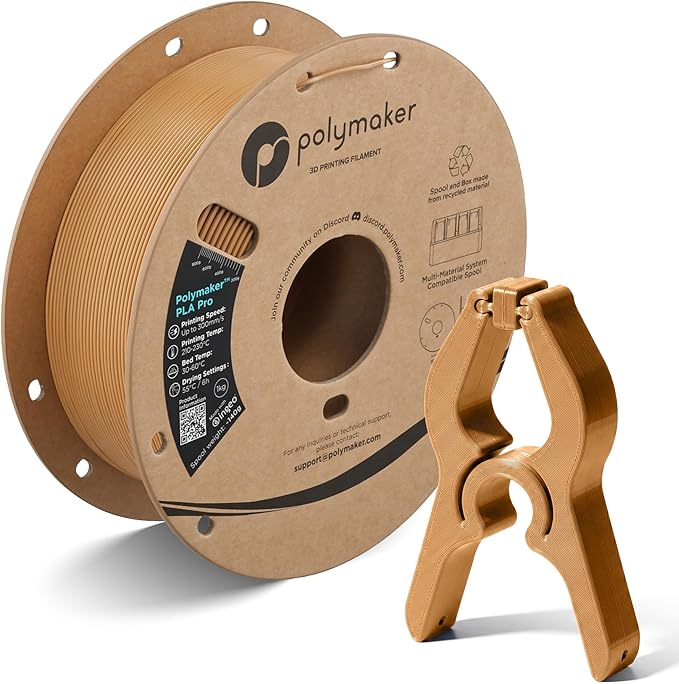 Polymaker PLA Pro 3D Printing Filament Army Beige 1.75mm 1KG, High-Impact Tough PLA, Fast Printing up to 300mm/s, High Speed New Formula, Easy to Print on Most FDM Printers, No Enclosure Required
