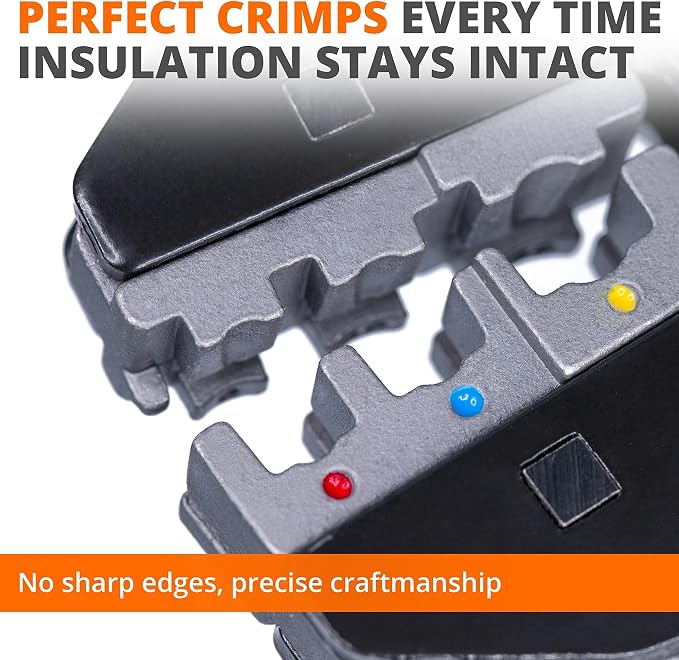 Wirefy Crimping Tool Set 5 PCS - Ratcheting Wire Crimper - for Heat Shrink, Nylon, Non-Insulated Connectors, Ferrule Terminals