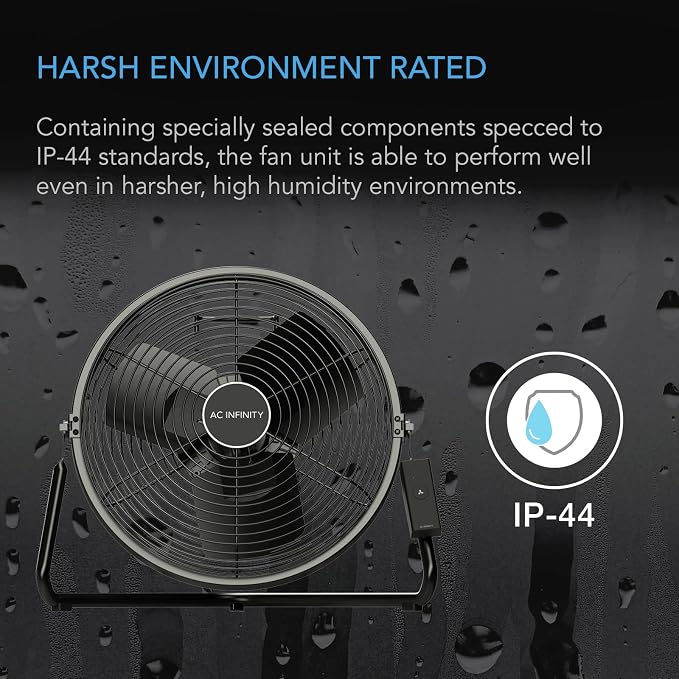 AC Infinity CLOUDLIFT S14, Industrial Wall Fan 14” with Wireless 10-Speed Controller, EC-Motor High-Velocity Shop Fan Floor Stand or Wall Mount, for Hydroponics, Greenhouses, Workshop Circulation