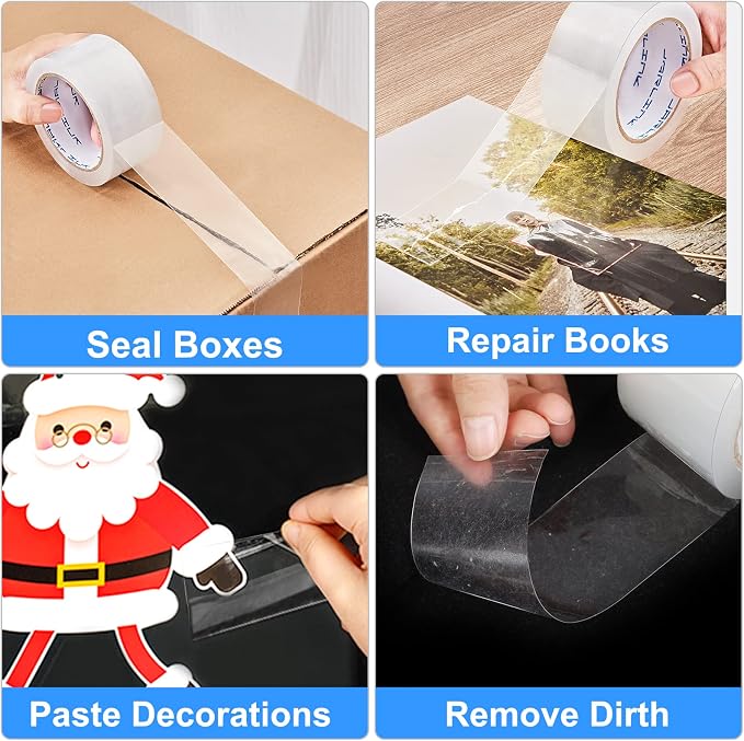 JARLINK Clear Packing Tape (24 Rolls), Heavy Duty Packaging Tape for Shipping Packaging Moving Sealing, Stronger & Thicker 2.8mil, 1.88 inches Wide, 60 Yards Per Roll, 1440 Total Yards