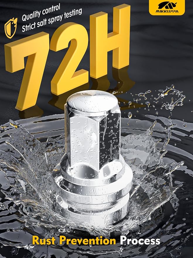 MIKKUPPA 32PCS M14x1.5 Lug Nuts - Replacement for 2017-2025 Ford F250 F-250 F-350 F350 OEM Wheel, 13/16" 21mm Hex Chrome One-Piece Design Factory Closed End Tire Nuts HCPZ-1012-B, HCPZ-1012-A