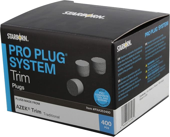 Starborn Pro Plugs for Azek Trim Traditional - 400 Plugs for 250 Linear Feet