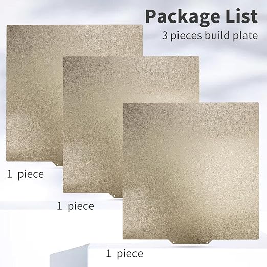 3-Pack PEI Build Plate 220×220mm for Wanhao Duplicator i3 Plus, Anet A6/A8 Double Sided Textured PEI Spring Steel Print Bed Compatible with Artillery Genius Pro/Anycubic i3 Mega S Pro, 3D Printers