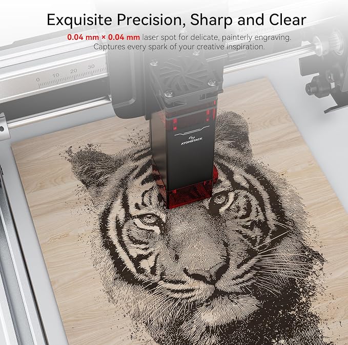 ATOMSTACK Swift 2.5W Laser Engraver Mini, Laser Engraving Machine for Wood Leather Acrylic, Desktop Laser Cutter, Fully Assembled, WiFi & USB, AI Software, 135×145mm Work Area, Black, 2500mW | for beginners