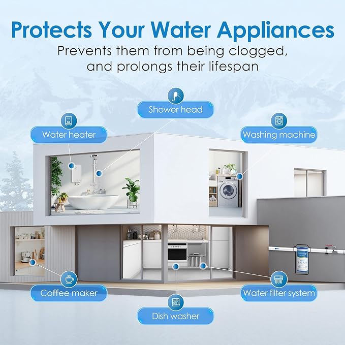 Waterdrop AP810 Whole House Water Filter, Replacement for 3M® Aqua-Pure® AP810, AP801, AP811, Whirlpool® WHKF-GD25BB, WHKF-DWHBB, 5 Micron, 10" x 4.5", Well & Tap Water Filter, Pack of 4