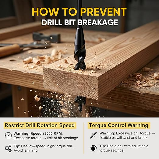 HUAALIUCHE 48" Flexible Installer Drill Bit for Pulling Wires in Walls, Ceilings, and Sidewalks, 3/4" Auger with Screw Point & Fish Eye, 1/4" 3-Flat Shank for Wood & Conduits, with Storage Tube
