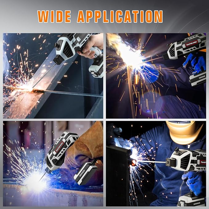Welding Machine Handheld 110V 120Amp Portable ARC Welder Gun Hand Held Welder Machine with IGBT Inverter 5 Variable Current Adjustment for 1/16''-1/8'' Welding Rods
