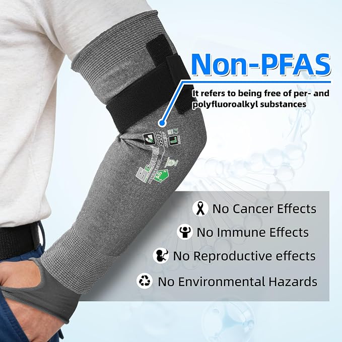 Schwer 2 Pairs AIR-SKIN ANSI A6 Cut Resistant Arm Sleeves for Men & Women S903, Non-PFAS Arm Protectors for High Risk Work, UPF50+ UV Protection Cooling Gardening Sleeves for Farming, Lightweight