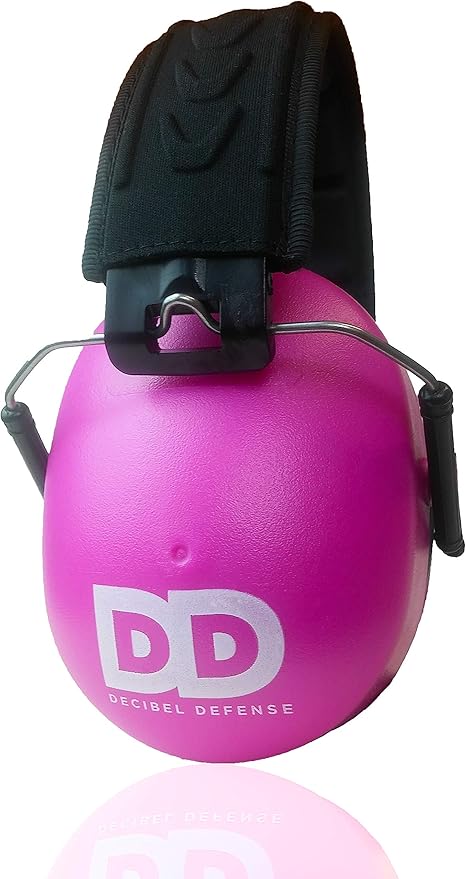 DECIBEL DEFENSE Professional Safety Ear Muffs 37dB NRR - The HIGHEST Rated & MOST COMFORTABLE Ear Protection For Shooting & Industrial Use - THE BEST HEARING PROTECTION...GUARANTEED (PINK)