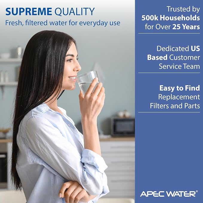 APEC FILTER-MAX90 US Made 90 GPD Complete Replacement Filter Set for Ultimate Series Reverse Osmosis Water Filter System (for Standard 1/4" Output System)