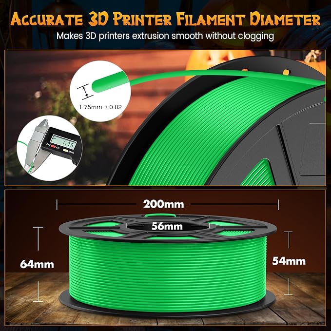 SUNLU Fluorescent PLA 3D Printer Filament, PLA Filament 1.75mm, Brighter Color for Halloween Decoration, Neatly Wound Filament, Fit Most FDM 3D Printer, 1kg Spool, Fluorescent Red