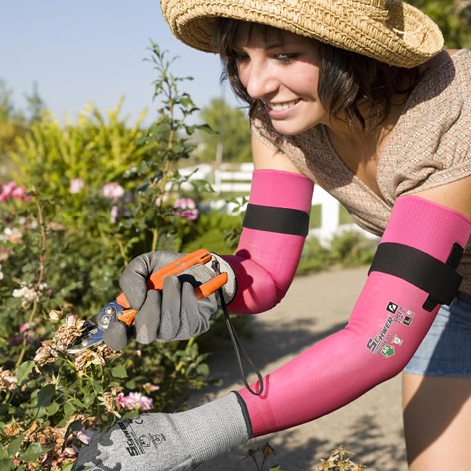 Schwer AIR-SKIN ANSI A6 Cut Resistant Arm Sleeves for Men & Women S901-P, Non-PFAS Arm Protectors for High Risk Work, UPF50+ UV Protection Cooling Gardening Sleeves for Farming, Lightweight
