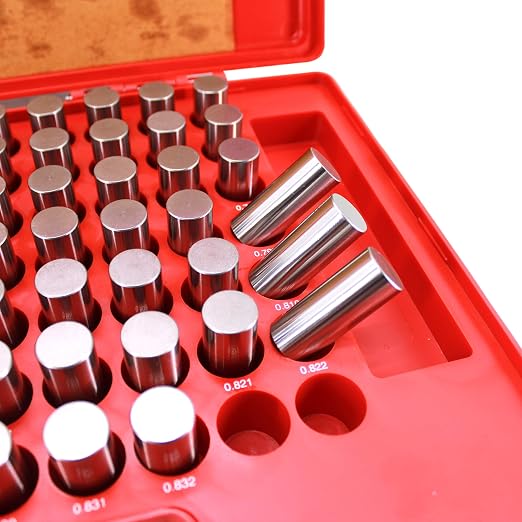 HFS(R) M5 Plus Steel Pin Gage Set with Storage Case for Carpenters and Home Improvement 82 PCS 0.751-0.832"