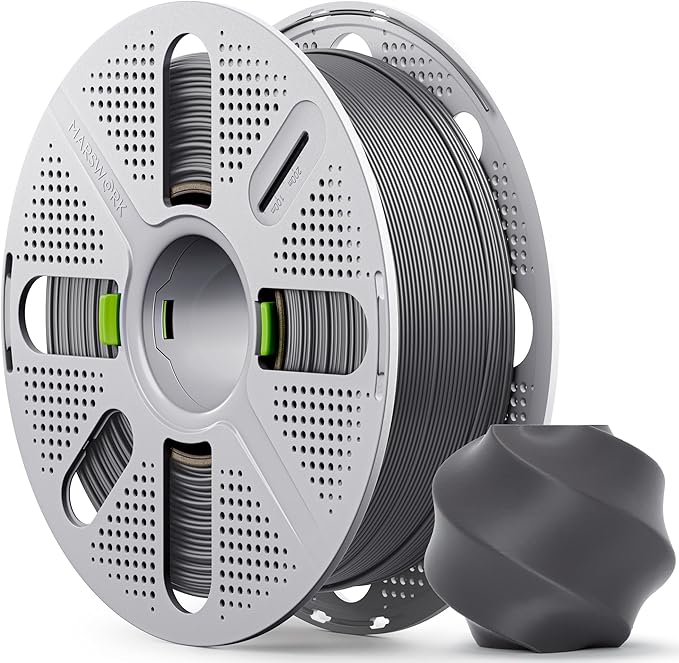 PLA Basic, Pre-Dried Filament with Quick-Swap Reusable Spool 1kg (2.2lbs), 1.75mm 3D Printing Filament, Compatible with Bambu Lab 3D Printers – Dark Gray
