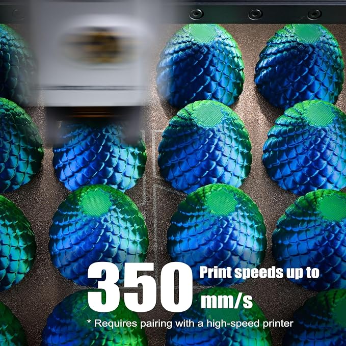 OVV3D PLA Filament 1.75mm, Silk PLA Dual Color Blue Green 3D Printer Filament, High Speed 3D Printing Filament，Silk Blue Green Filament 1.75mm+ /- 0.02mm，1 kg