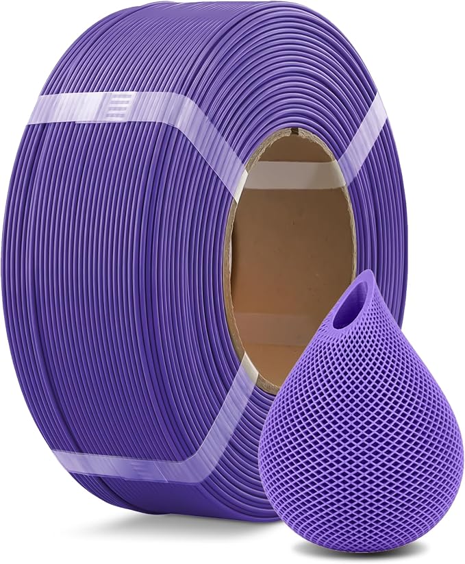 OVERTURE High Speed PLA Filament Refill 1.75mm, Rapid PLA Spoolless 3D Printing Filament, 1kg (2.2lb) Refilament for Bambu Lab, Accuracy +/- 0.02mm, Fit Most FDM Printers (Purple)