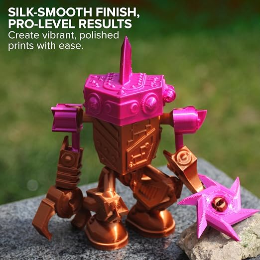Polymaker Panchroma Silk PLA Filament 1.75mm for 3D Printing, 1kg, Magenta | Neatly Wound, High-Gloss Finish PLA, Easy Print & Smooth Feeding, Compatible with Bambu Lab & Most 3D Printers