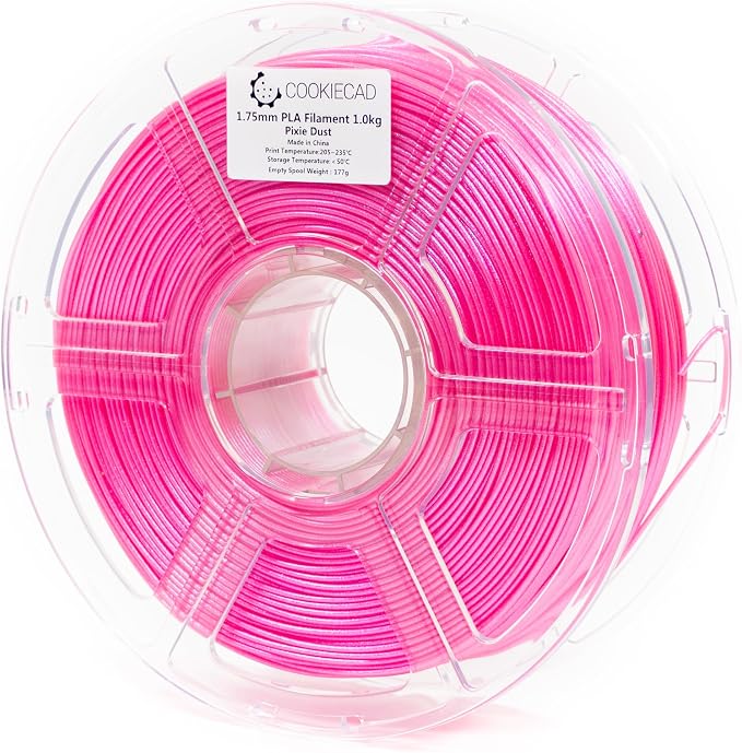 Cookiecad PLA Filament 1.75mm 1kg Iridescent Glitter 3D Printer Filament - Pixie Dust Elixir PLA