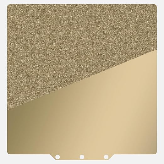 235mm Gold PEI Sheet for Flashforge Adventurer 5M/5M Pro/AD5X, Double Sided Textured/Smooth Spring Steel Build Plate | US-Imported Thicker Film & 10-Yr Proven High-Temp Performance