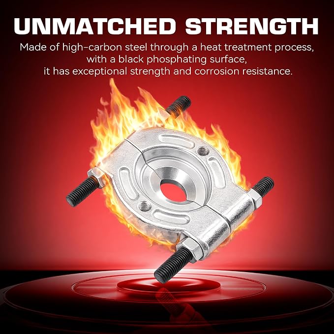 KOOPOOL Bearing Puller and Splitter Kit, Separator and Puller Set, Pinion Bearing Puller and Wheel Removal Tool, 5 Ton Capacity Bearing Separator with 2’’ and 3’’ Bearing Separator Jaws, 14Pcs