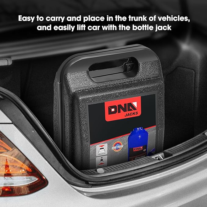DNA Motoring 2 tons / 4409 lbs Lifting Automotive Welded Hydraulic Bottle Jack for Repair Vehicle, Pickup, Truck, w/Manual Handle, Blue, TOOLS-00347