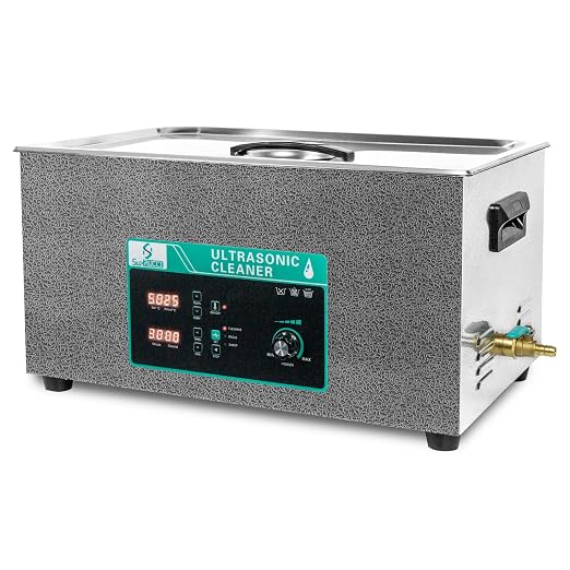 Ultrasonic Cleaner 20L with Adjustable Power & Sweep, 480W Ultrasonic Carburetor Cleaner, Digital Timer and Heater, Heavy-Duty Parts Cleaner for Industrial, Motorcycle, and Hardware Tools | Professional for Cleaning Carburetor, Metal Engine Parts, Gun,...