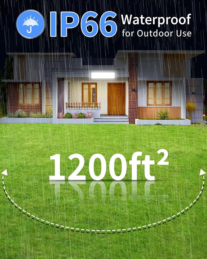 100W LED Shop Light 11000LM Ultra Brighter, Plug in Garage Light with On/Off Switch and 6FT Cord, 6000K IP66 Waterproof Workshop Bay Lighting for Garage Workbench Warehouse Factory Yard Outdoor
