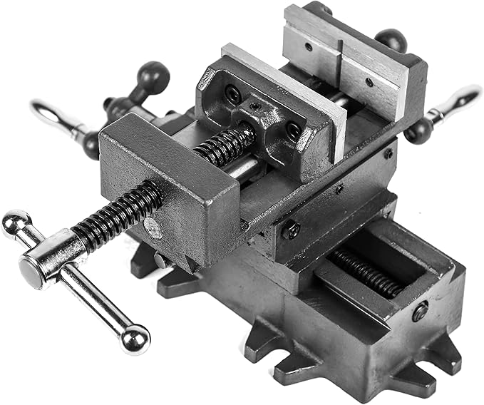 WEN 4212T 5-Amp 10-Inch Variable Speed Cast Iron Benchtop Drill Press Bundle with 3.25-Inch Cross Vise