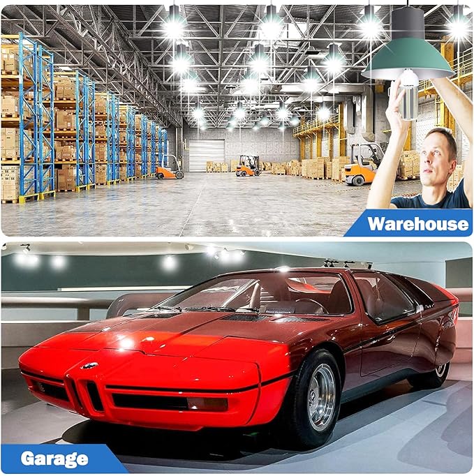 2 Pack, Super Bright 100Watt LED Corn Bulbs, E26 Base,5000K,15000LM LED Light Bulb for Garage Warehouse Workshop Barn (100W)