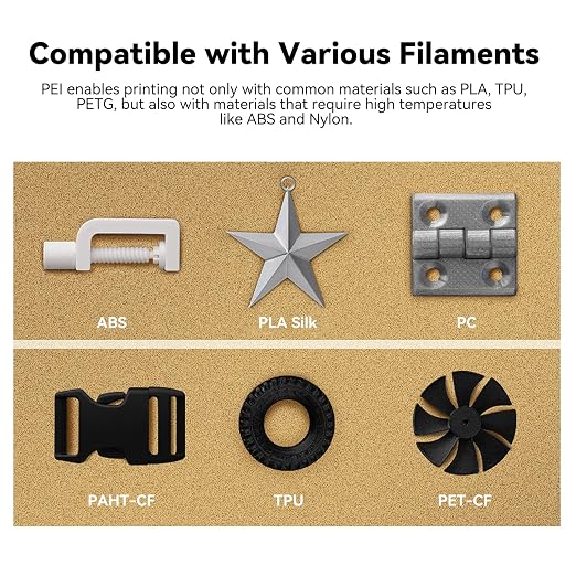 ENOMAKER Bamboo Lab Double Sided Textured PEI Build Plate for A1,P1S,P1P,X1C,X1 Carbon,X1E,X1 Series 3D Printer,Strong Adhesion 257x257mm Sheet,Magnetic Steel High Temp 180℃ Print Bed Parts&Accessory