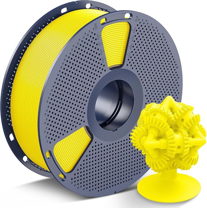 SUNLU ASA Filament 1.75mm, UV/Rain/Heat Resistant Tough 3D Printer Filament, Great for Printing Outdoor Functional Mechanical Parts, 1kg Spool (2.2lbs), Yellow