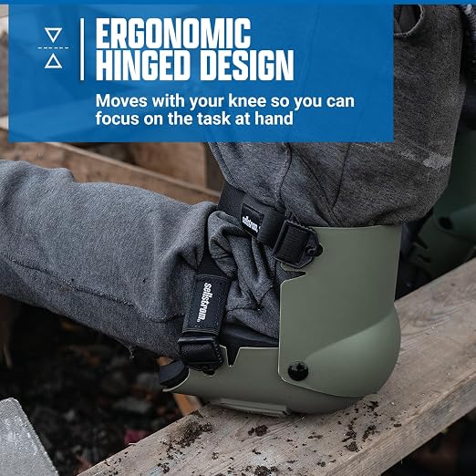 Sellstrom Ultra Flex KneePro Professional Knee Pads for Men & Women with Thick Foam Cushioning & Heavy Duty Hard Outer Shell - Adjustable Straps with Speed-Clips & Ergonomic Metal Hinges - for Construction Work, Gardening, Roofing, Flooring