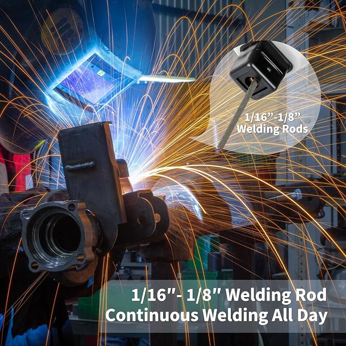 Handheld Welder Machine, 110V Portable ARC Welding Machine with IGBT Inverter 6 Variable Current Adjustment 20-120Amp Welding Output Portable Welder Handheld for 1/16"-1/8" All Size Welding Rod