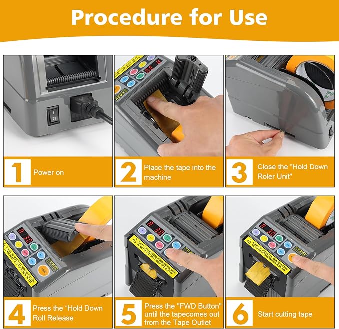 Upgraded Ribbon Cutting Machine, Automatic Tape Dispenser, 6-60 mm Width, 5-999 mm Length, Ideal for Business & Home