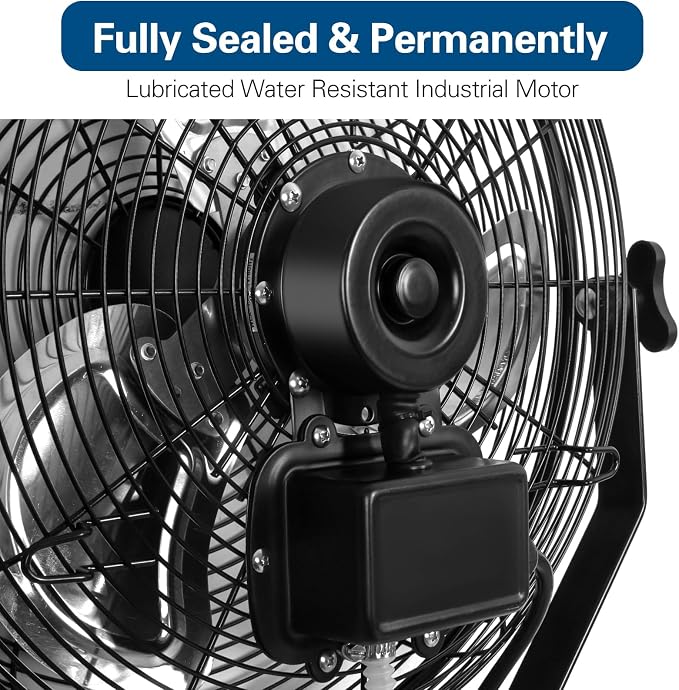 BILT HARD 5400 CFM 20 in. Outdoor Wall Mount Fan, 3-Speed Waterproof Wall Fan Industrial Grade High Velocity Outdoor Fans for Patio, Commercial, Garage, and Gazebo Use- UL Listed