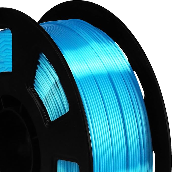 BBLIFE Silk Acid Blue PLA Peacock Blue Pearlescent Shining 3D Printing Material, 1kg 2.2lbs 1.75mm 3D Plastic Material, Widely Support for FDM 3D Printer, Easy to Print
