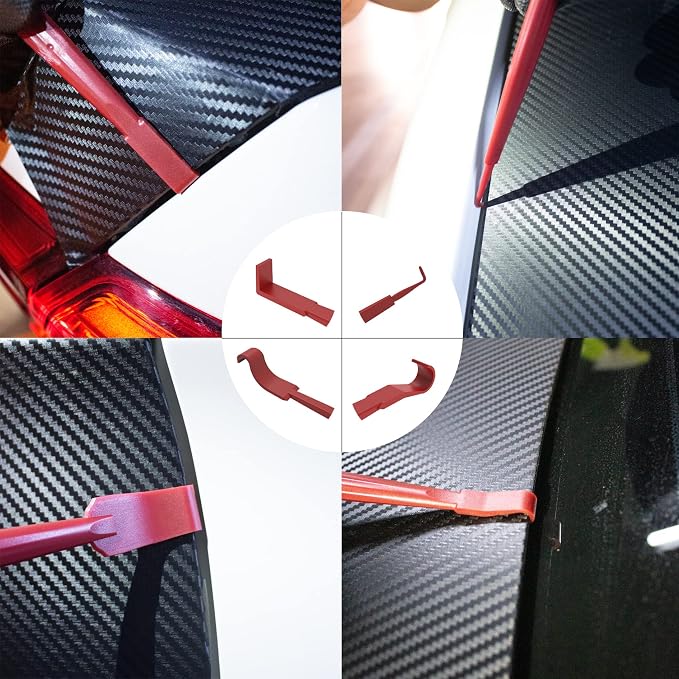 Vinyl Wrap Tool Kit Window Tint Kits for Automotive Vinyl Wrap, Window Film Installation, Include 7PCS Tinting Squeegee, Felt Squeegee, Vinyl Wrap Gloves, Cleaning Cloth and Snap-Off Utility Knife