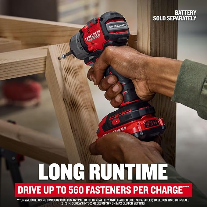 CRAFTSMAN V20 Cordless Screwdriver, Bare Tool Only (CMCF610B)