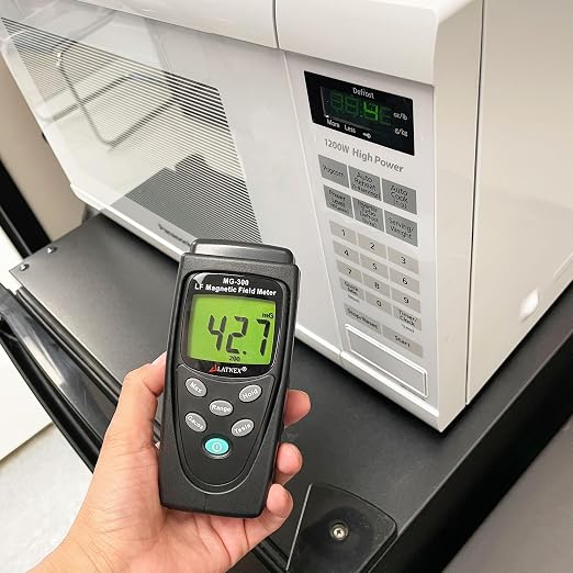 LATNEX MG-300 LF Magnetic Field Meter, Measures EMF from High-Power Transmission Lines, Appliances, Electrical Wires - Perfect for EMF Home Inspections